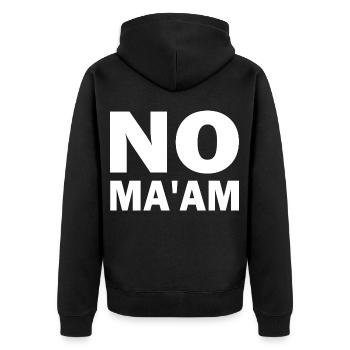 no ma'am - Veste à capuche bio Premium Unisexe - noir - Dos - Nico (187cm)