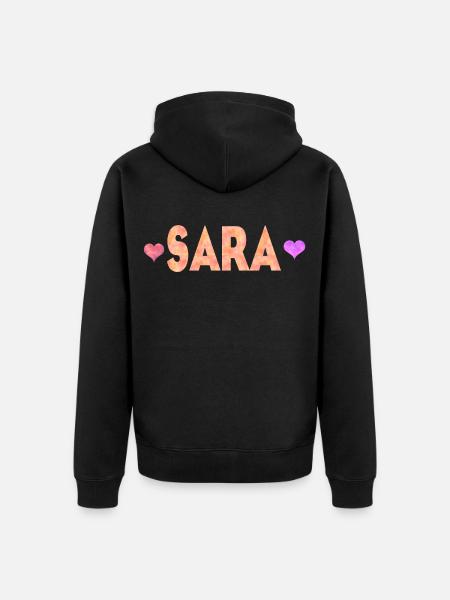 Sara - Veste à capuche bio Premium Unisexe - noir