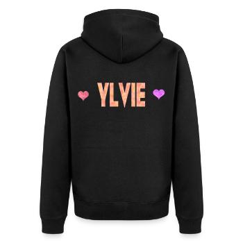 Ylvie - Veste à capuche bio Premium Unisexe - noir - Dos - Nico (187cm)