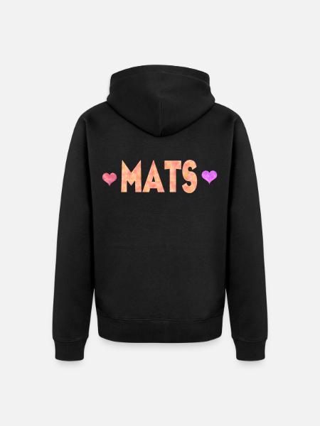 Mats - Unisex Premium Bio Zip Hoodie - Schwarz