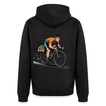 Cycliste Vélo de route Vélo de route Vélo de route - Veste à capuche bio Premium Unisexe - noir - Dos - Nico (187cm)