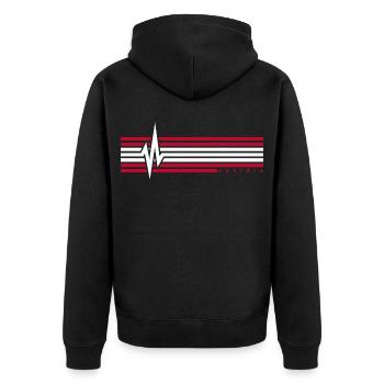 Battement de cœur Autriche ECG Autriche Autrichiens - Veste à capuche bio Premium Unisexe - noir - Dos - Nico (187cm)
