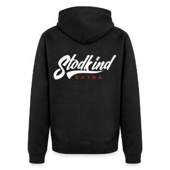 Stodkind Extra WHITE - Veste à capuche bio Premium Unisexe - noir - Dos - Nico (187cm)