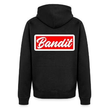 bandit voleur crime autocollant criminel hooligan gang - Veste à capuche bio Premium Unisexe - noir - Dos - Nico (187cm)