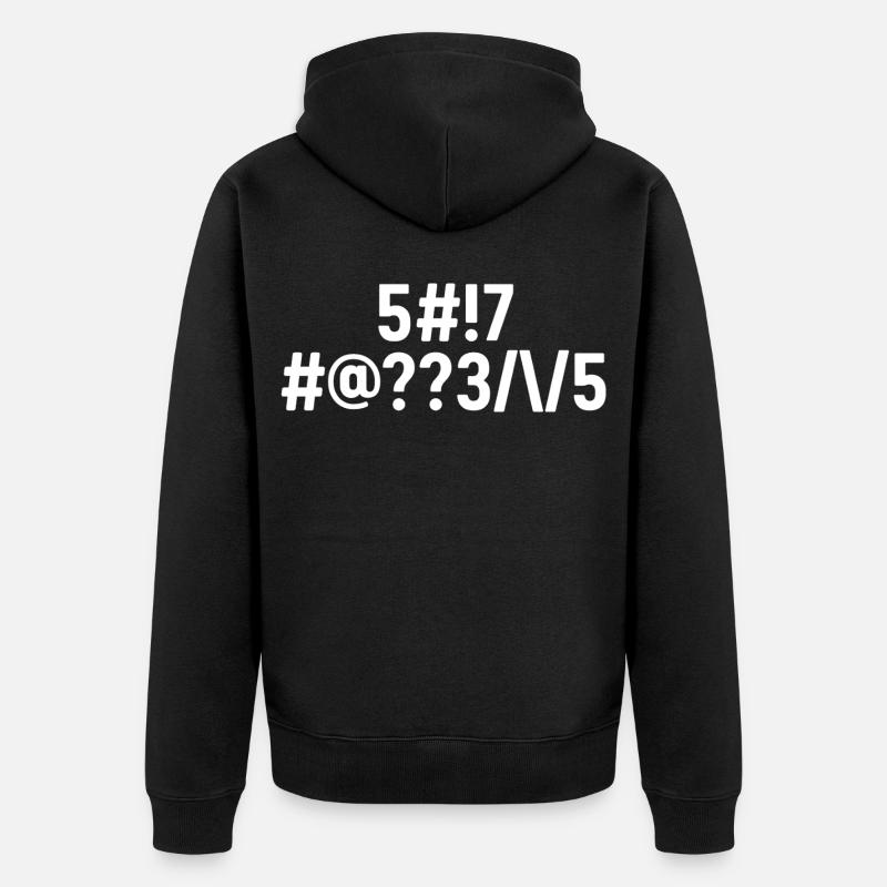 Scheiße passieren codiert - Unisex Premium Bio Zip Hoodie - Schwarz