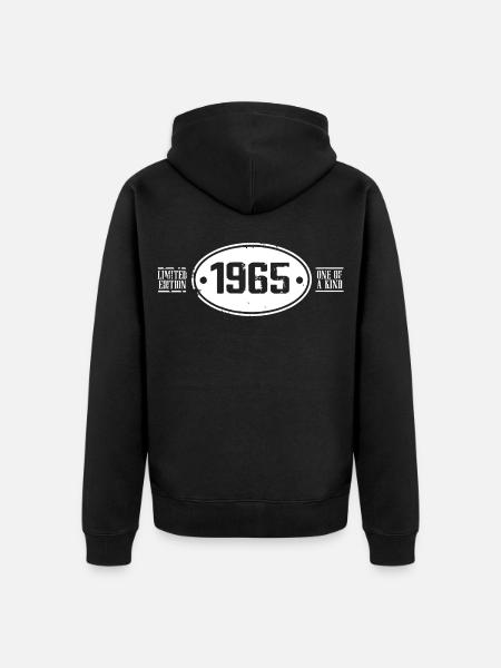 1965 Birthday 1965 - Unisex Premium Organic Zip Hoodie - black