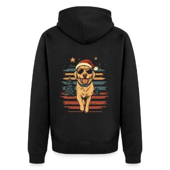 Noël frais du Labrador - Veste à capuche bio Premium Unisexe - noir - Dos - Nico (187cm)