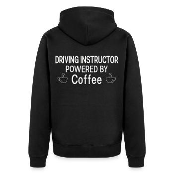Instructeur de conduite alimenté par Coffee Drive Tutor - Veste à capuche bio Premium Unisexe - noir - Dos - Nico (187cm)