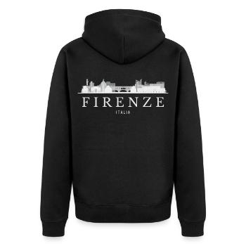 Florence Skyline, Florence Italie - Veste à capuche bio Premium Unisexe - noir - Dos - Nico (187cm)