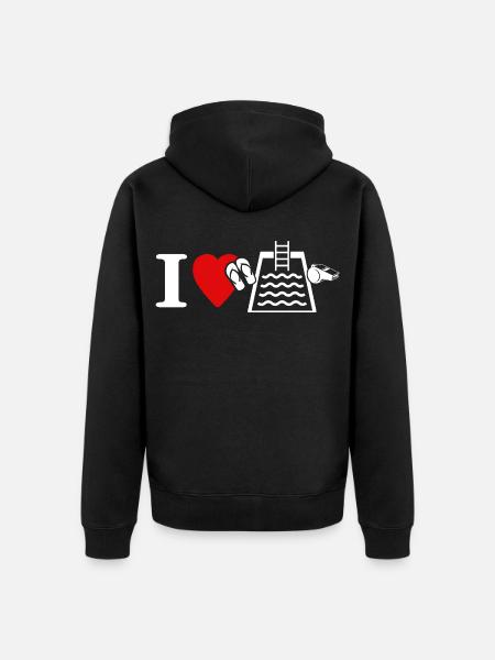 Lifeguards Love Lifeguard Swimmers - Unisex Premium Organic Zip Hoodie - black