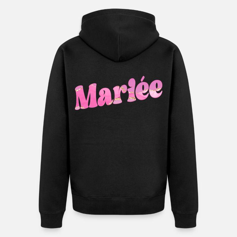 Mariée Mariage - Veste à capuche bio Premium Unisexe - noir