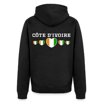 Ivory Coast Pride Cote D'Ivoire Heritage Elephant - Veste à capuche bio Premium Unisexe - noir - Dos - Nico (187cm)