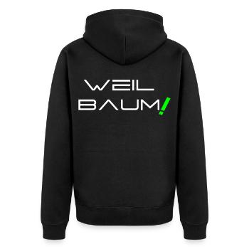 Parce qu’arbre ! - Veste à capuche bio Premium Unisexe - noir - Dos - Nico (187cm)