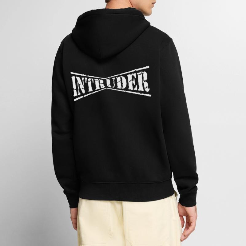 intruder hacker eindringling clan sticker computer Unisex Premium Bio Zip Hoodie