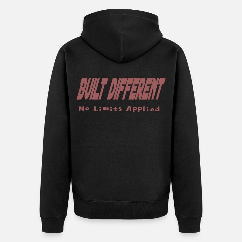 Construit différemment – Aucune limite appliquée - Veste à capuche bio Premium Unisexe - noir