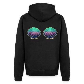 Mermaid Costume Women's Carnival Carnival Sweet - Unisex Premium Organic Zip Hoodie - black - Back - Nico (187cm)