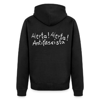 Alerta Alerta Antifascista - Veste à capuche bio Premium Unisexe - noir - Dos - Nico (187cm)