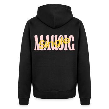 Petite amie souris célibataire - Veste à capuche bio Premium Unisexe - noir - Dos - Nico (187cm)