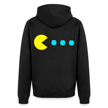 Jeu rétro - Veste à capuche bio Premium Unisexe - noir - Dos - Nico (187cm)