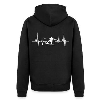 Wakeskaten Wakeskating Wakeskater Wakeboard - Veste à capuche bio Premium Unisexe - noir - Dos - Nico (187cm)