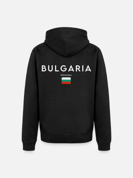 Bulgarian flag, Bulgarian pride - Unisex Premium Organic Zip Hoodie - black