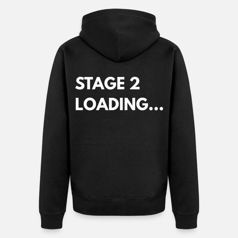 Stage 2 Loading – Performance Car Shirt - Unisex Premium Bio Zip Hoodie - Schwarz