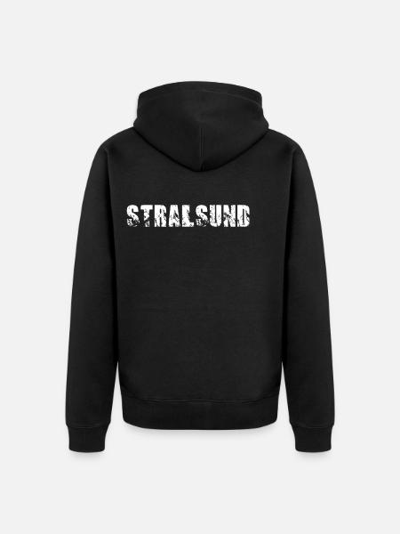Stralsund - Unisex Premium Bio Zip Hoodie - Schwarz