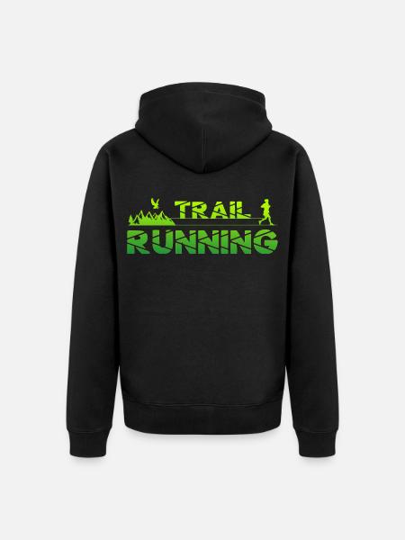 Trail Running Eagle Mountains Skog Sko Profil Grønn - Premium økologisk unisex-hettejakke - svart