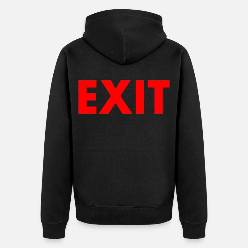 Exit - Unisex Premium Bio Zip Hoodie - Schwarz