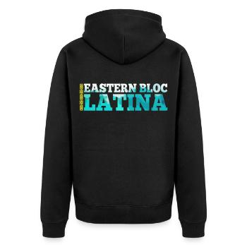 Bloc de l’Est Latina Kazakhstan Kazakhstan Cadeau - Veste à capuche bio Premium Unisexe - noir - Dos - Nico (187cm)