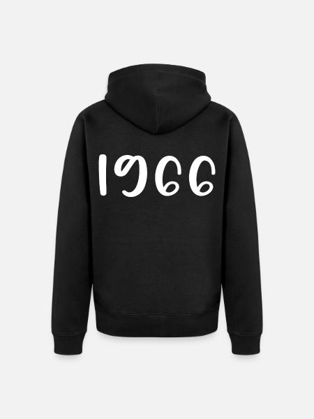 1966 Édition limitée 60e anniversaire 1966 - Veste à capuche bio Premium Unisexe - noir