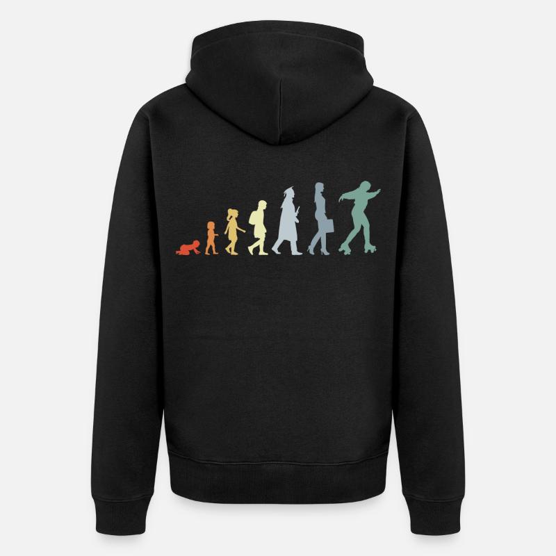 Évolution du patineur à roulettes - Veste à capuche bio Premium Unisexe - noir