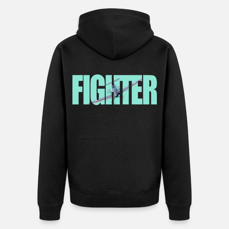 Chasseur Spitfire - Veste à capuche bio Premium Unisexe - noir