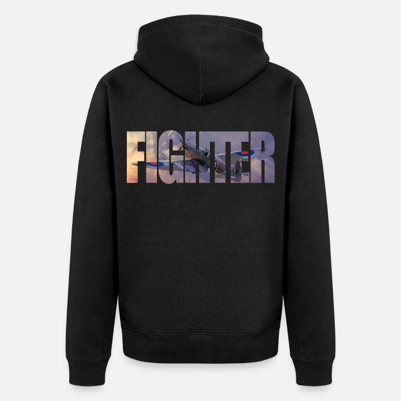 Chasseur Spitfire - Veste à capuche bio Premium Unisexe - noir