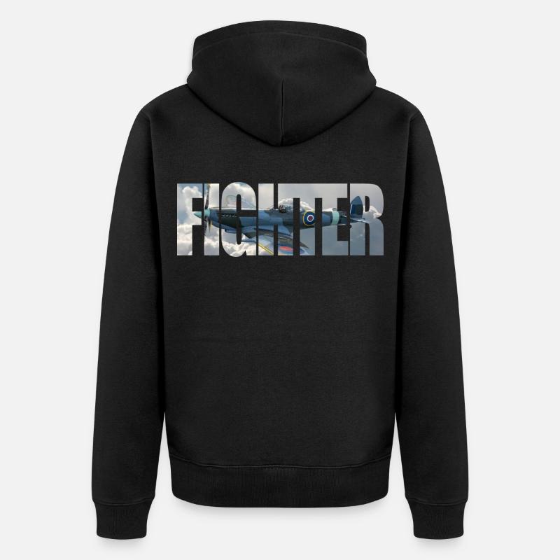 Chasseur Spitfire - Veste à capuche bio Premium Unisexe - noir