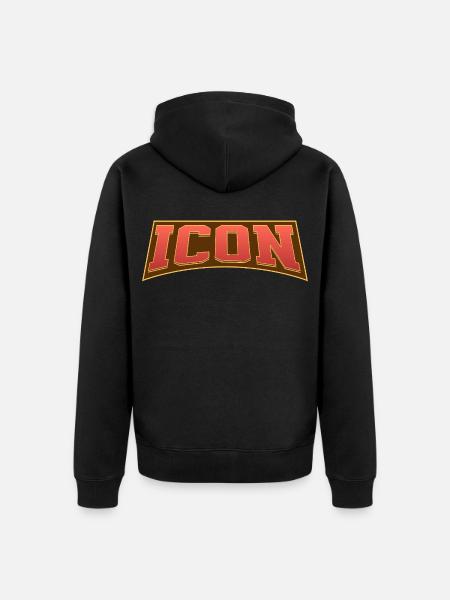Icône - Veste à capuche bio Premium Unisexe - noir