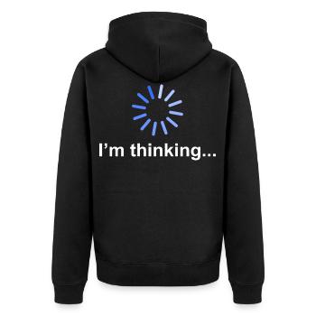 Computer Nerd Computer Science Internet Gamer Gift - Unisex Premium Organic Zip Hoodie - black - Back - Nico (187cm)