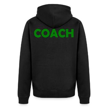 Coach - Unisex Premium Bio Zip Hoodie - Schwarz - Hinten - Nico (187cm)