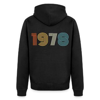1978 Cadeau 1978 Vintage 1978 - Veste à capuche bio Premium Unisexe - noir - Dos - Nico (187cm)