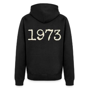 1973 Birthday Gift - Awesome since 1973 - Unisex Premium Organic Zip Hoodie - black - Back - Nico (187cm)