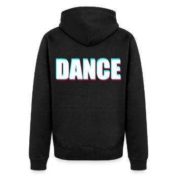Dance - Unisex Premium Bio Zip Hoodie - Schwarz - Hinten - Nico (187cm)