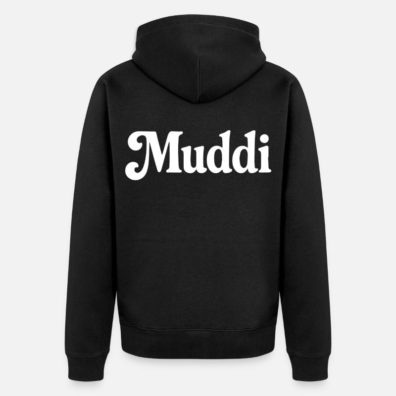 Muddi - Unisex Premium Bio Zip Hoodie - Schwarz