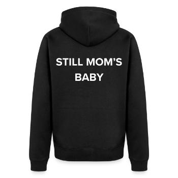 Le bébé de la maman - Veste à capuche bio Premium Unisexe - noir - Dos - Nico (187cm)