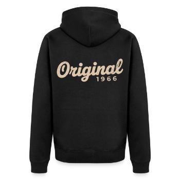 Cadeau d’anniversaire 1966 | Nées en 1966 - Veste à capuche bio Premium Unisexe - noir - Dos - Nico (187cm)