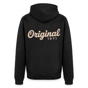 Cadeau d’anniversaire 1971 | Nées en 1971 - Veste à capuche bio Premium Unisexe - noir - Dos - Nico (187cm)