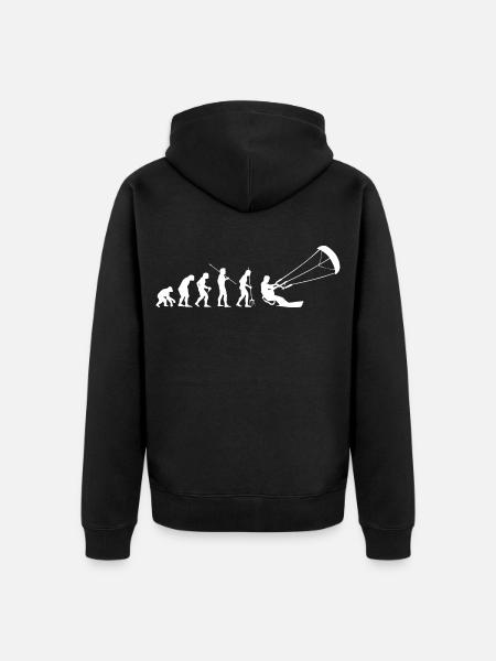 Kitesurfen Kitesurf Kitesurfer Kiteboard - Unisex Premium Organic Zip Hoodie - black