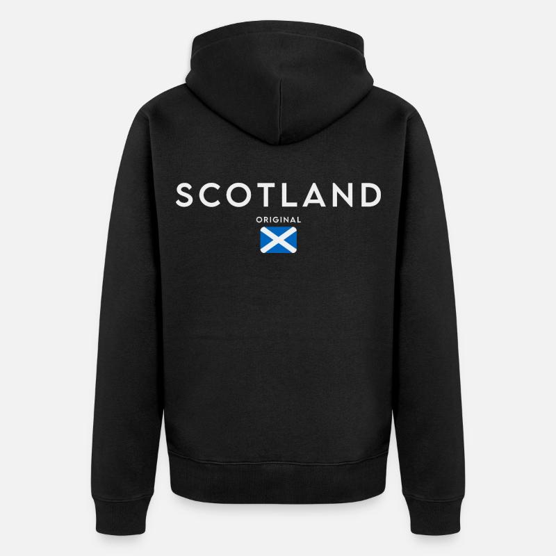 Drapeau de l’Ecosse, fierté écossaise - Veste à capuche bio Premium Unisexe - noir
