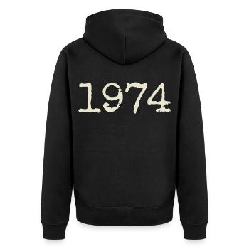 Cadeau Anniversaire 1974 - Génial depuis 1974 - Veste à capuche bio Premium Unisexe - noir - Dos - Nico (187cm)