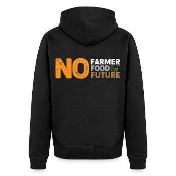 Farmer Farming Farmer Tractor Farm - Unisex Premium Organic Zip Hoodie - black - Back - Nico (187cm)