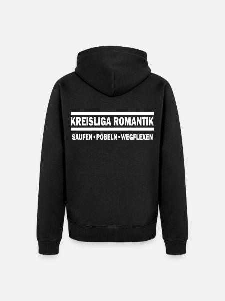 Kreisliga Romantik - Unisex Premium Bio Zip Hoodie - Schwarz